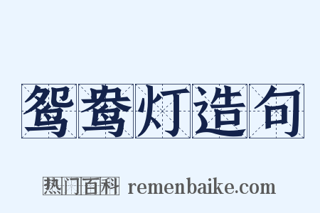 鸳鸯灯造句是什么意思的图片
